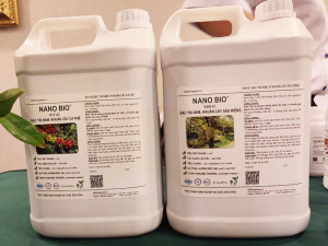 NANO BIO: ĐẶC TRỊ, phòng chống bệnh do nấm, vi khuẩn gây bệnh cho cây Măng  cụt, chai 250, 500, 1.000, 5.000ml